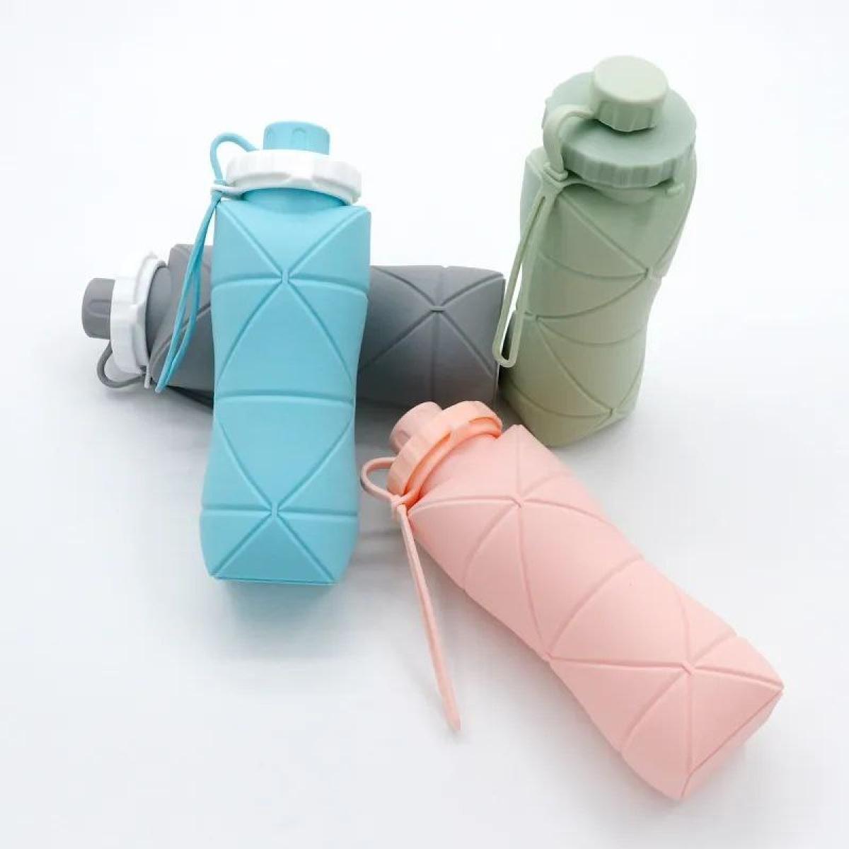 Silicon Foldable Bottle 600ml | Portable Travel Smart Water Bottle | Pocket Size Collapsible Design (Random Color)